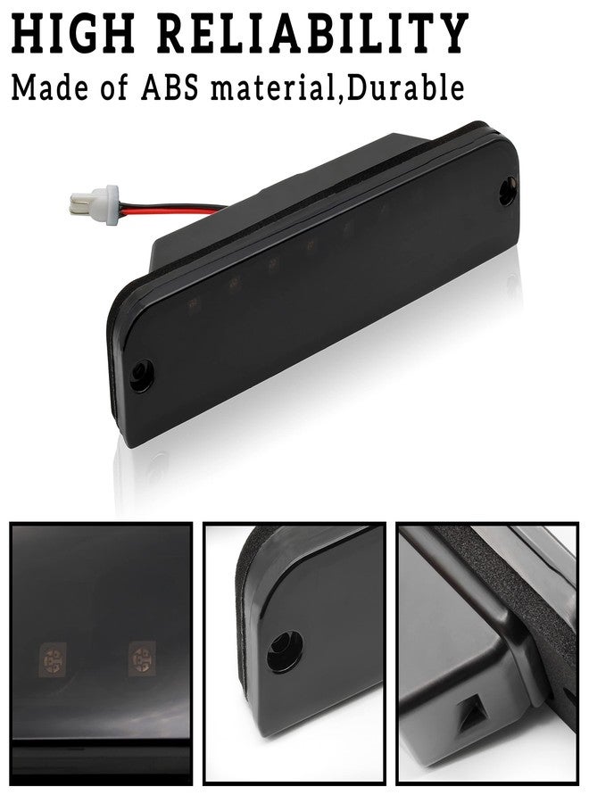 KEWISAUTO مصباح الفرامل الثالث LED لسيارة جيب رانجلر TJ موديلات 97-06، مصباح توقف مركزي أسود مدخن عالي التركيب من Kewisauto لسيارة جيب رانجلر TJ موديلات 1997-2006 (قطعة واحدة، 55055280AB، 04864833، 55055279، 55055280) - Image 3